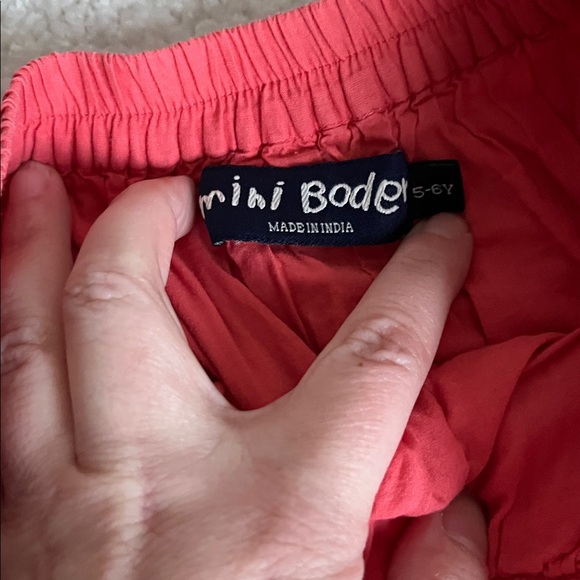 Mini Boden Coral Dog Pattern A-Line Skirt - Picture 2 of 4